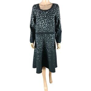 TAYLOR Gray 3/4 Sleeve Knit Sweater Dress Plus Size 2X